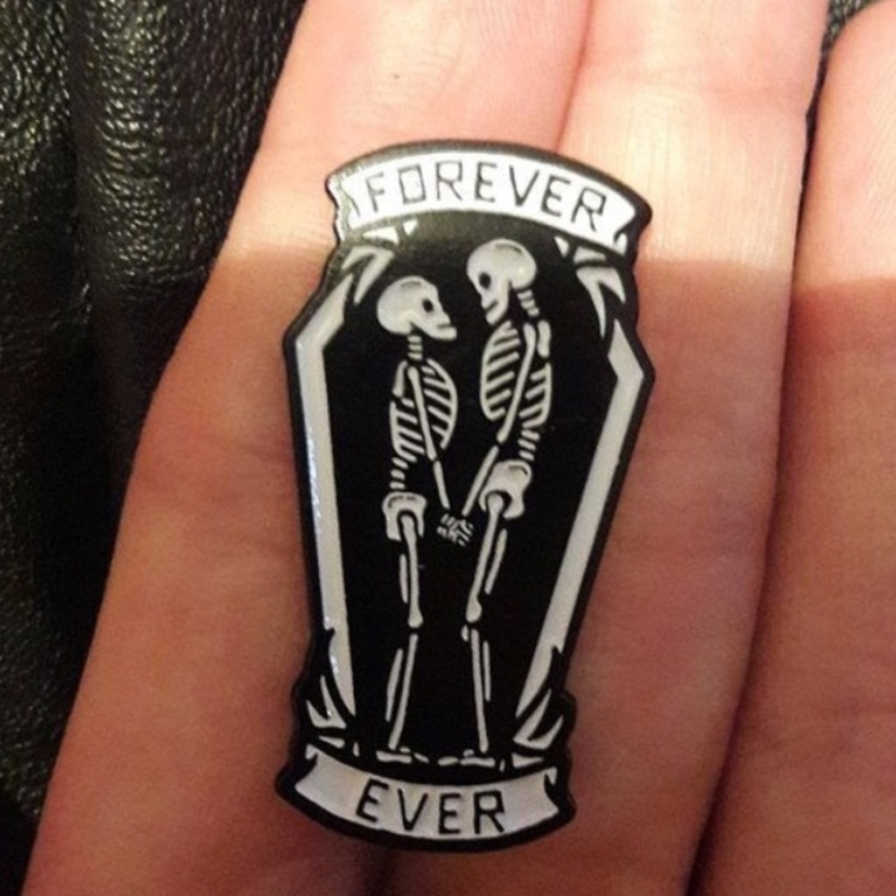 Forever ever lovers enamel pin